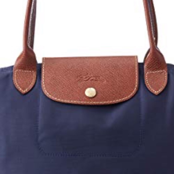 Longchamp Handbags - LONGCHAMP • Medium Navy Tote